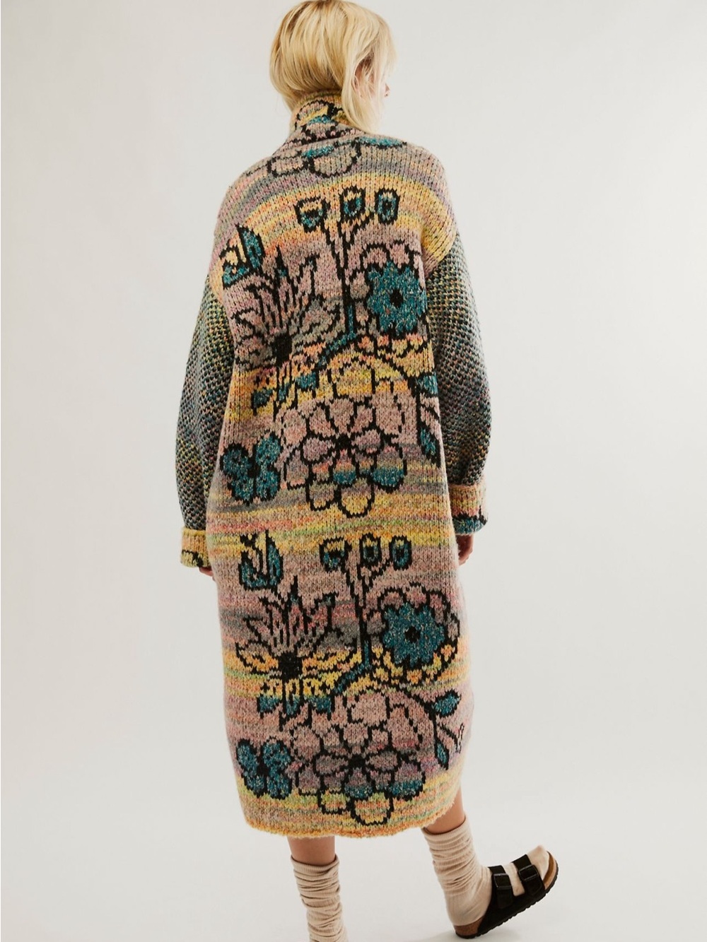 Free People Spaced Out Floral Cardi